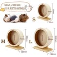 thumbnail image 4 of Rueda de hámster, Silenciador de rueda de hámster Rueda de hámster de madera Rueda de chinchilla de jerbo Rueda (s) de roedores pequeños, 11 Feliz Sencillez, 4 of 5