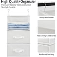 thumbnail image 4 of Hanging Closet Organizer and Storage, 6 Shelf Clothes Organization with Drawers, 6 Side Pockets Closet Hanging Shelves for Bras, Socks, Underwear, Nursery Room, Wardrobe, White, 1-Pack, 4 of 7