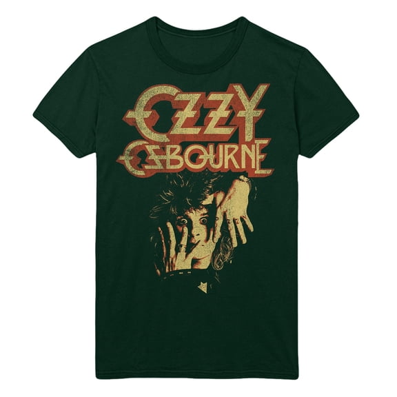 Ozzy Osbourne - Late 80s Vintage Ozzy Jumbo Print Unisex T-Shirt - Green - Small