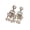 Champagne, variant on YIEMEEN Versatile Princess Cut Rhinestones Earrings Ideal For Office And Social Event