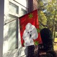 thumbnail image 2 of Carolines Treasures SC9749CHF White Toy Poodle Drapeau de Vacances Flocons de Neige Rouges Toile Taille Maison, 2 of 4