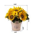 thumbnail image 6 of Enova Home Artificial Flowers Mixed Silk Sunflowers Fake Flowers Arrangement in Pot for Home Office Garden Decoration, 6 of 6