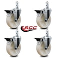 thumbnail image 2 of 5 Inch Nylon Wheel Swivel 7/8 Inch Square Stem Caster Set with Brake SCC, 2 of 2