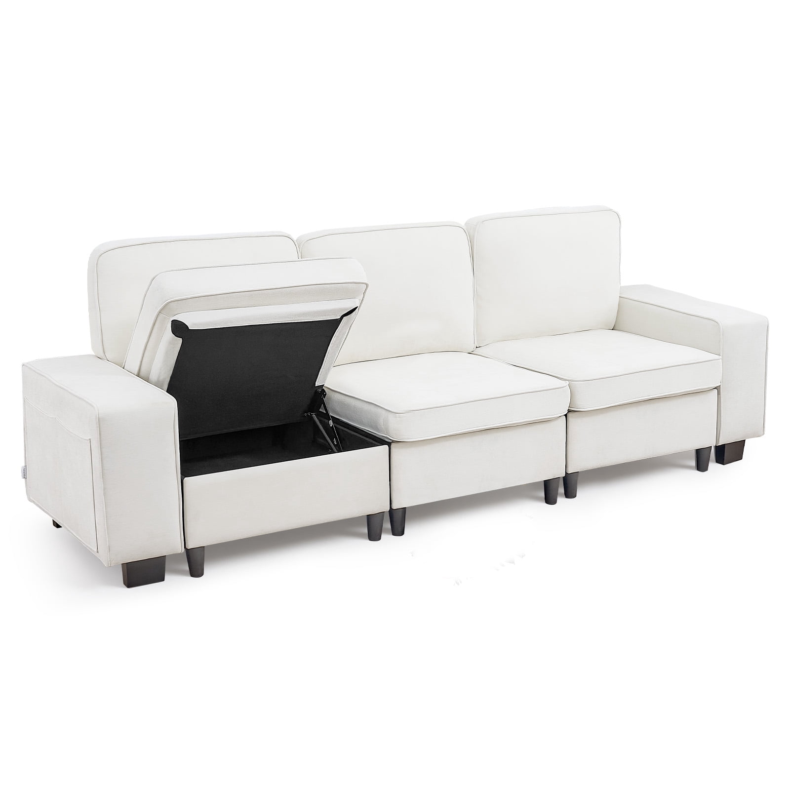 VEVOR 100-Inch Modular 3-Seater Sofa – Comfy Couch with Deep Seats