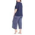 thumbnail image 4 of Honeydew Ladies' Palazzo Pajama Set, 3-piece 1468107 Navy night leaves L, 4 of 5