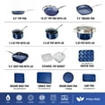 thumbnail image 2 of Batería de Cocina Granite Stone Antiadherente 20 Piezas Azul, 2 of 11
