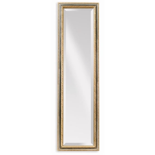 Silver Gold Wood Cheval Floor Mirror