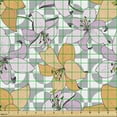 thumbnail image 2 of Ambesonne Floral Fabric by the Yard Upholstery, Pastel Bicolour Lily Flora, 2 Yards, Multicolor, 2 of 5