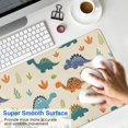 thumbnail image 4 of Long Mouse Pads for Desk,Beige Dinosaurs Plants Leaves Pattern Desk Mats on Top Of Desks, Desk Mouse Pad Extra Large with 3mm Non-Slip Base and Stitched Edge for Gaming,Office,Work,Home 35.4"x15.7", 4 of 6