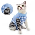 thumbnail image 4 of Plaid Cat Recovery Shirt Breathable Kitten Recovery Clothes Cat Recovery Suit, 4 of 10