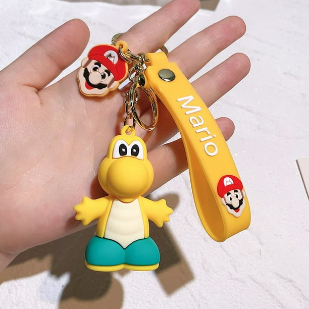 LLavero de Super Mario Bros, 22 estilos, Luigi, Toad, Yoshi, Bowser, modelo de figura de acción, bolsa de dibujos animados de PVC, muñeca colgante, juguetes para regalo