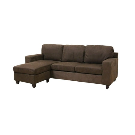 Acme Vogue Microfiber Reversible Chaise Sectional Sofa, Multiple