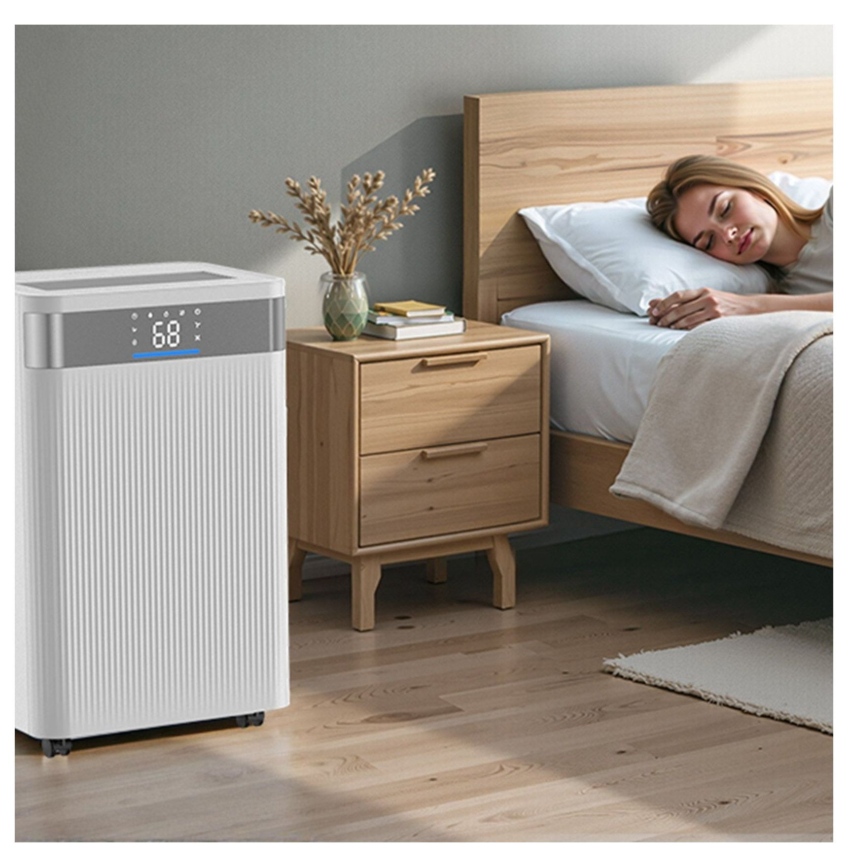 52 Pint Dehumidifier for Home Basement, Smart Control Low Noise Dehumidifier, Efficient Humidity Remover for Bedroom, Living Room, Cellar