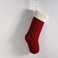 thumbnail image 2 of Christmas Stockings 18 Inches Classic Cable Knitted Socks Fireplace Hanging Stockings Family Holiday Party Xmas Decoration Sock 1 PC Dark Red One Size, 2 of 8