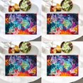thumbnail image 6 of Multicolor Abstract Art Placemats,Colorful Grunge Macro Closeup Washable Linen Table Mats for Kitchen Table Double Insulation Decor Dining Set Indoor Outdoor 12X18 in Set of 4, 6 of 6