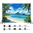 thumbnail image 6 of Tropical Hawaiian Beach Party Backdrops for Photoshoot, Luau Summer Sea Picture Birthday Party Decorations Wall Backdrop for Photography Decor Banner, Photographic Studio Photo Backgrounds 10X10 FT, 6 of 6