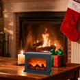 thumbnail image 7 of Fireplace Lanterns Decorative,Small Fire Place,Flame Effect LED Fire Lamp,Battery Operated USB Charge Portable Fireplace,Indoor Outdoor Christmas Decoration (No Heater Function Black),D, 7 of 7