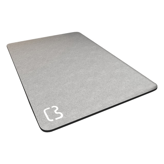 Bewildely Estera de baño de tierra de diatomeas, amplia aplicación, estera de baño rectangular multiusos de secado rápido Decoración del hogar gris