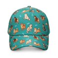 thumbnail image 2 of Funny Cartoon Dog Baseball Cap - Paw Print Design Sun Protection Hat, 2 of 7