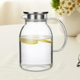 thumbnail image 3 of Siruishop Glass Pitcher Container Fridge Water Jug for Cold or Hot Beverage Milk Juice 1.2L, 3 of 9