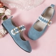 thumbnail image 5 of Womens Slip On Walking Shoes, Ballet Woman Mary Jane, Ballet Mary Jane Sneakers for Women, Women's Mary Janes Flats Shoes Black Ballet Flats Memory Foam Dress Shoes With Strap, Blue 6.5, 5 of 8