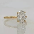 thumbnail image 2 of solitaire jewels 2.5CT Oval Moissanite Solitaire Engagement Ring For Women, 14K Yellow Gold, 2 of 7