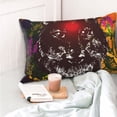 thumbnail image 4 of KLL Wolf With Wildflowers Pillow Covers Envelope Closure,Super Soft and Cozy Fuzzy Fleece Pillow Case Cover 14"x20", 4 of 5