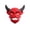 D #028, variant on Halloween Horned Devil Mask Slow Rising Squishy Toy Soft Squeeze Stress Relief Fidget Toy for Adults Kids Party Favor Home Desktop Decoration Gift (A)