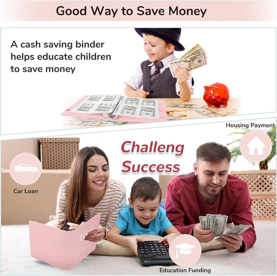 100 Envelopes Money Saving Challenge, A5 Money Saving Binder, Savings Challenges