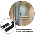 thumbnail image 7 of MLINS 1 Set Heavy Duty Barn Door Latch Black Carbon Steel Secure Lock for Door 6.5 Inch, 7 of 7