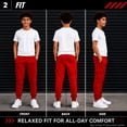 thumbnail image 2 of Quad Seven Boys Sweatpants Soft Active Fleece Cargo and Basic Jogger Pants with Pockets 4 Pack, 2 of 7