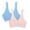 Blue Sky/ Gentle Peach, variant on Women's Bali X1J3 Comfort Revolution Microfiber Crop Bra - 2 Pack (Blue Grey/Vintage Red S)