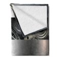 thumbnail image 2 of Industrial Soft Flannel Fleece Throw Blanket, Technological Gears Robotic Future Imagination Clockwork Science Modern Artwork, Cozy Plush for Indoor and Outdoor Use, 70" x 90", Grey, by Ambesonne, 2 of 5