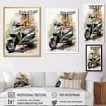 thumbnail image 4 of Designart "Touring with a Scooter Companion II" Scooter Floater Framed Canvas Print, 4 of 7