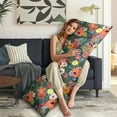 thumbnail image 5 of Floral Print Throw Pillow Cover&nbsp;– Large-Scale Botanical Pattern, Statement Piece Lumbar Pillow Cover for Couch Bed Sofa Home Decor Sofa & Bed, 5 of 6