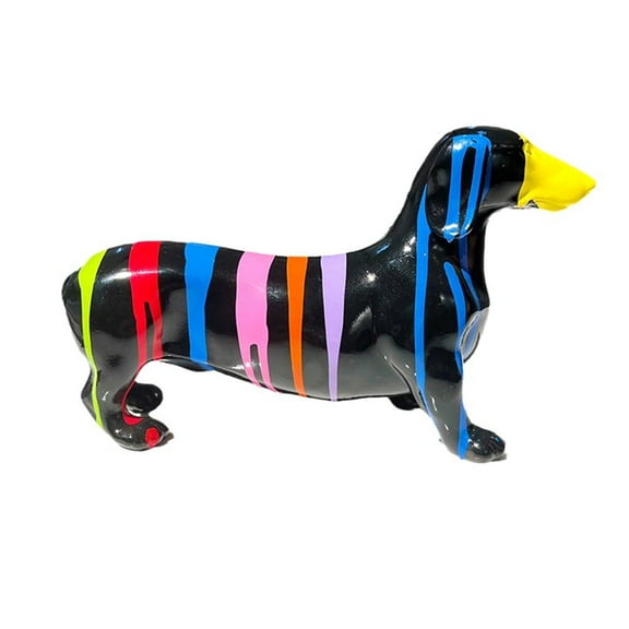 Sausage Dog Ornament, Dachshund Statue, Modern Animal Dachshund Ornament Dog Figurine, Standing Pupp Resin