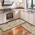thumbnail image 3 of Kitchen Rugs Sets Of 2,Pioneer Flower Floral Print Pattern Anti Fatigue Kitchen Mat Rugs Non Slip Washable,Decorative Kitchen Floor Mats for Kitchen,Sink,Laundry,17"x47"+17"x47", 3 of 5