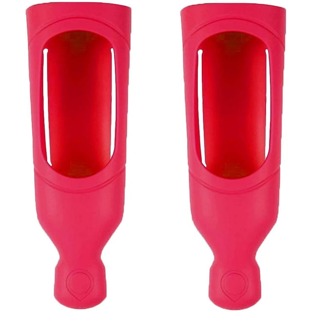 Bouteille de Douche pour Shampooing, Distributeur et Organisateur Mural pour Bouteilles de Shampooing et de Savon, Chambre en Silicone (2 Rouges)