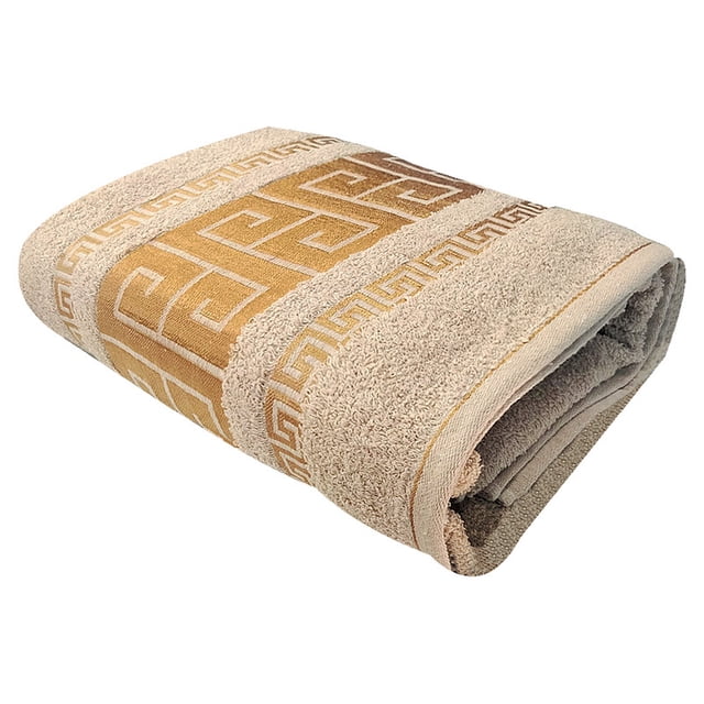 Toalla Medio Baño colores varios, 140x70cm - Suave Y Absorbente- Cenefa Bordada