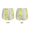 thumbnail image 6 of Uemuo Daisies Flowers Pattern Women's Athletic Shorts High Waisted Running Shorts with Liner Pockets Gym Elastic Workout Shorts-XX-Large, 6 of 9