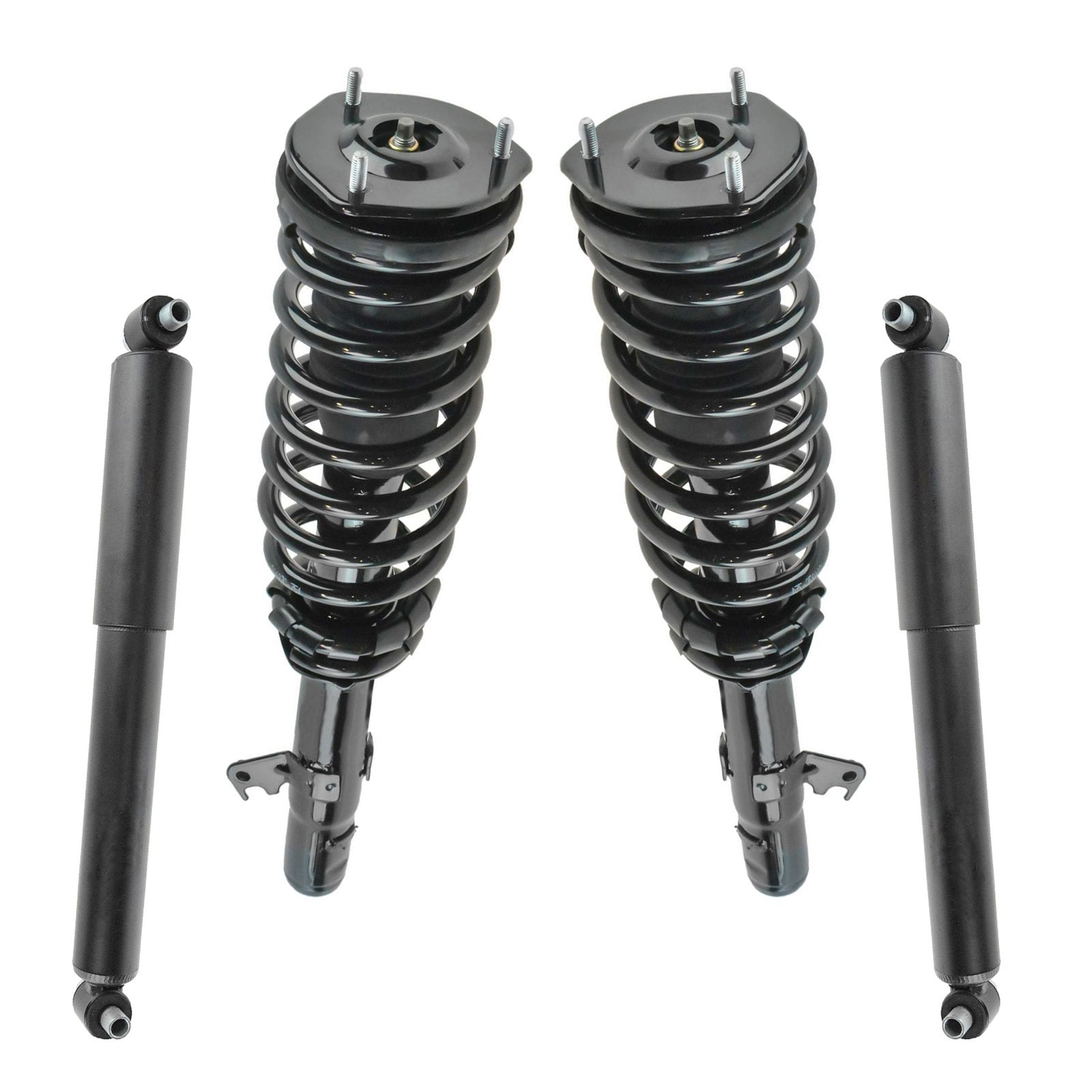 TRQ Front and Rear Complete Strut Assembly & Shock Absorber Kit Complete Strut & Coil Spring Assembly Fits Select 2003-2008 Mazda 6