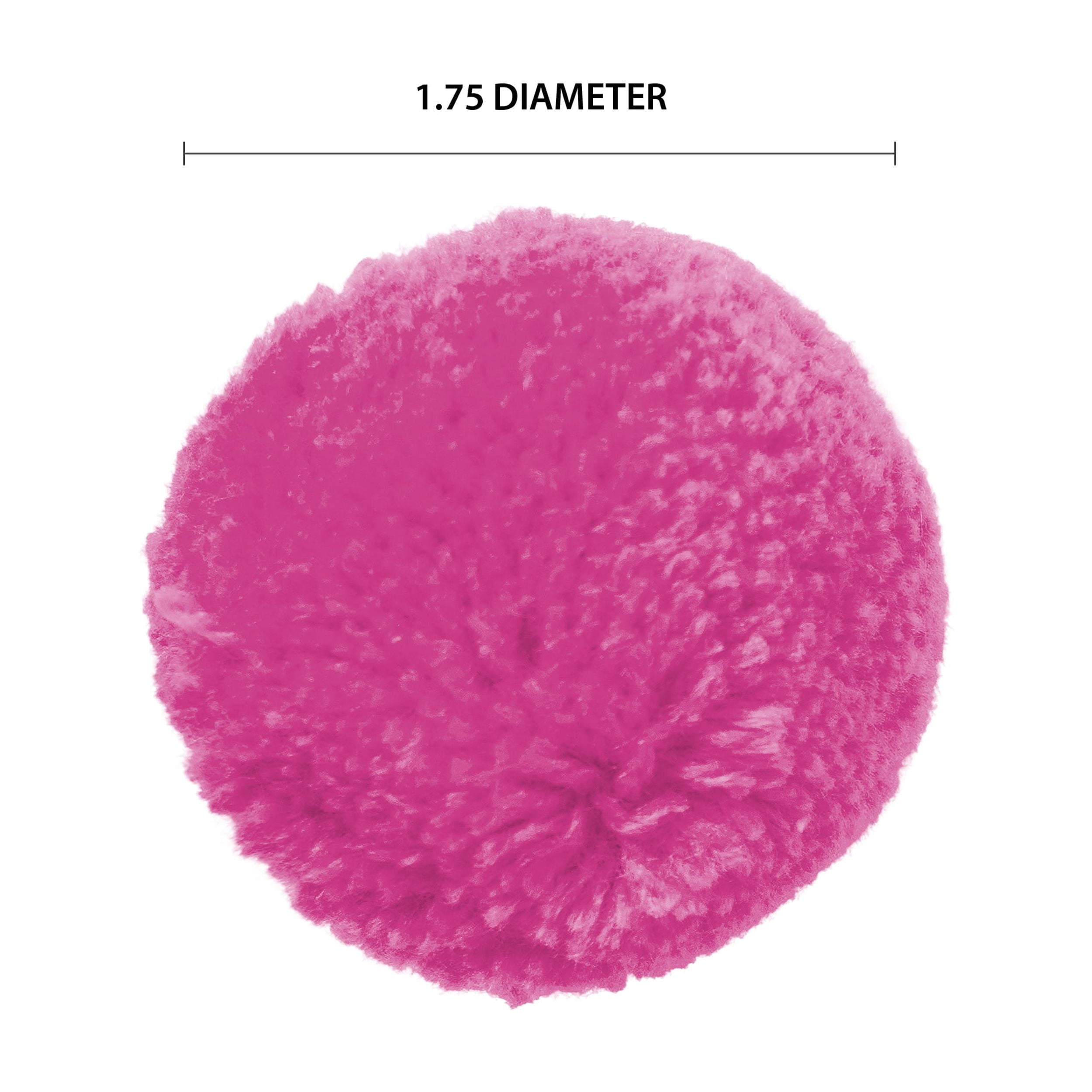 Offray Hot Pink 3 inch Acrylic Yarn Pom Pom great for hanging on a handbag or any other craft project, 1 Each
