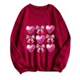 thumbnail image 2 of Xixinqiwan Women Valentines Day Hooded Sweatshirt,Women Valentine Heart Sweatshirt Vintage Pullover Tops Valentines Gifts for Girlfriend Wife, 2 of 3