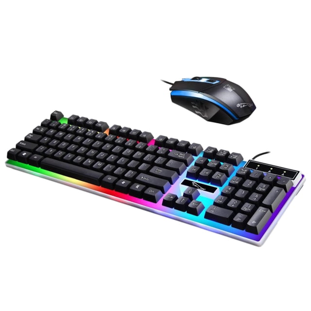 Juego cable y ratón para juegos -backlight Negro Baoblaze Ratón para teclado para juegos