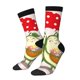 thumbnail image 1 of Balery Avocado Lovers Wearing Umbrella Calcetas Largas con Estampado para Hombre y Mujer – Suaves y Transpirables, Talla Única (US 5-11), 1 of 6
