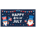 thumbnail image 3 of Cartoon Patriotic Banner Happy 4th of July Decorative Design Stars Stripes Celebration Banner for Independence Day Party Outdoor Decoration Holiday Event, 3 of 8