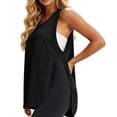 thumbnail image 5 of VBVC Women's Side Split Workout Tank Top , Ladies' Layered Sleeveless Athletic Shirt , Summer Yoga Running Flowy Tops For Women,Black,S-2XL, 5 of 8