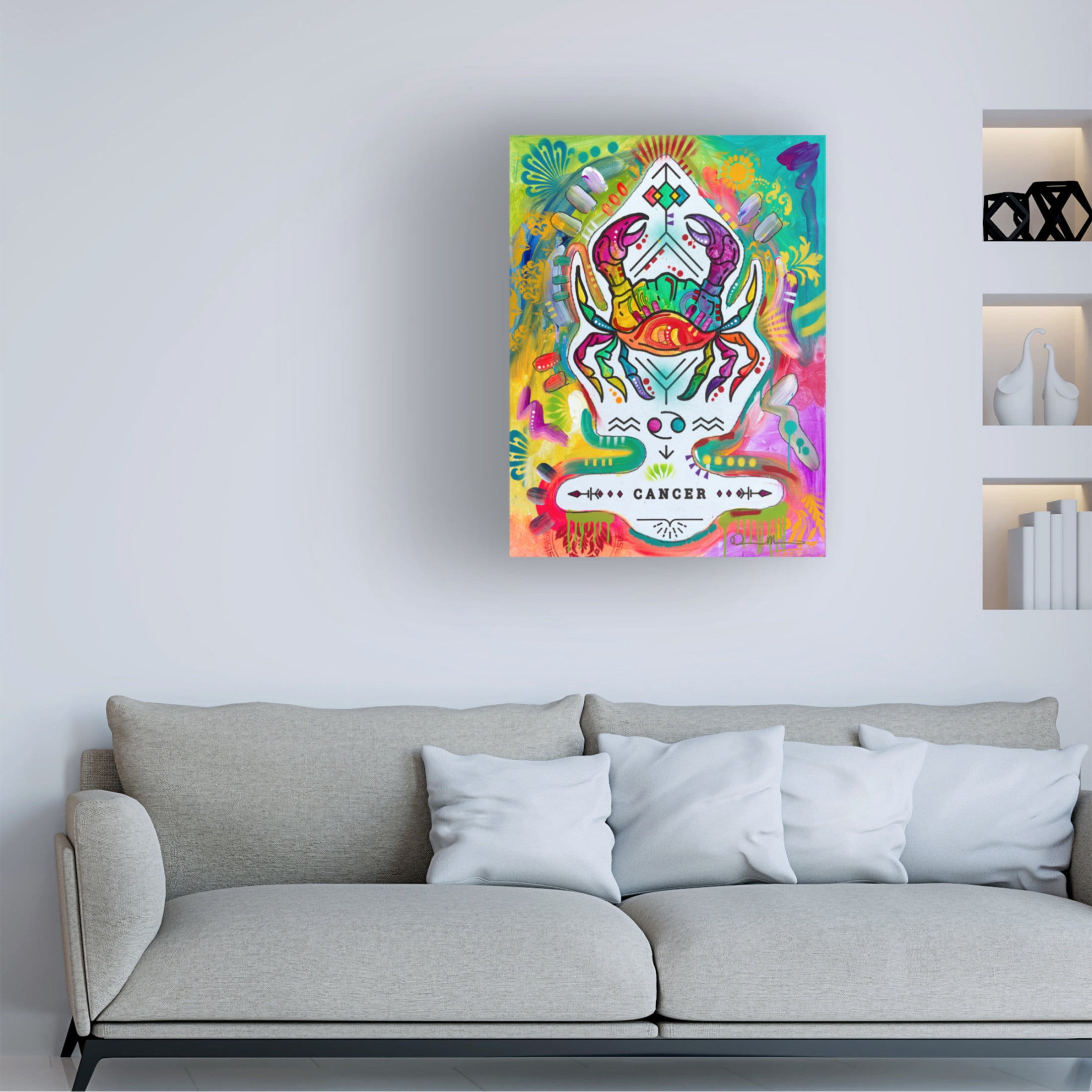 Canvas Wall Art - Dean Russo 'Cancer' Wall Art for Living Room, Bedroom, or Office Décor by Trademark Fine Art - 14 x 19 Inches
