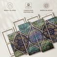 thumbnail image 6 of Elephant Stock Grunge Mandala Symbols Wall Art - Horizontal Multi Panel Canvas - Living Room Wall Decor - Decor Elements Multi Panel - Turquoise And Green Decor - 84" x 54", 6 of 8