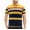 Gold, variant on Men's Classic Cotton Blend Logo Short Sleeve Striped Embroidered Polo Shirt (Gold, XL)